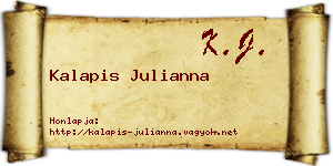 Kalapis Julianna névjegykártya